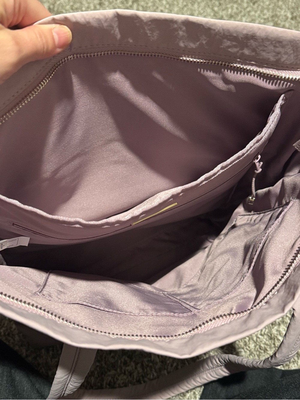 Lululemon Lavender Canvas Tote Bag with Dual Handles - Picture 5 of 9